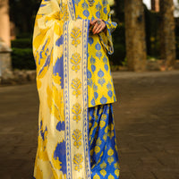 Lawn Yellow Stitched Suit - Almirah