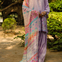 Lilac Stitched Suit - Almirah