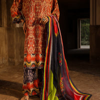 Stripe Cotton Maroon Stitched Suit - Almirah