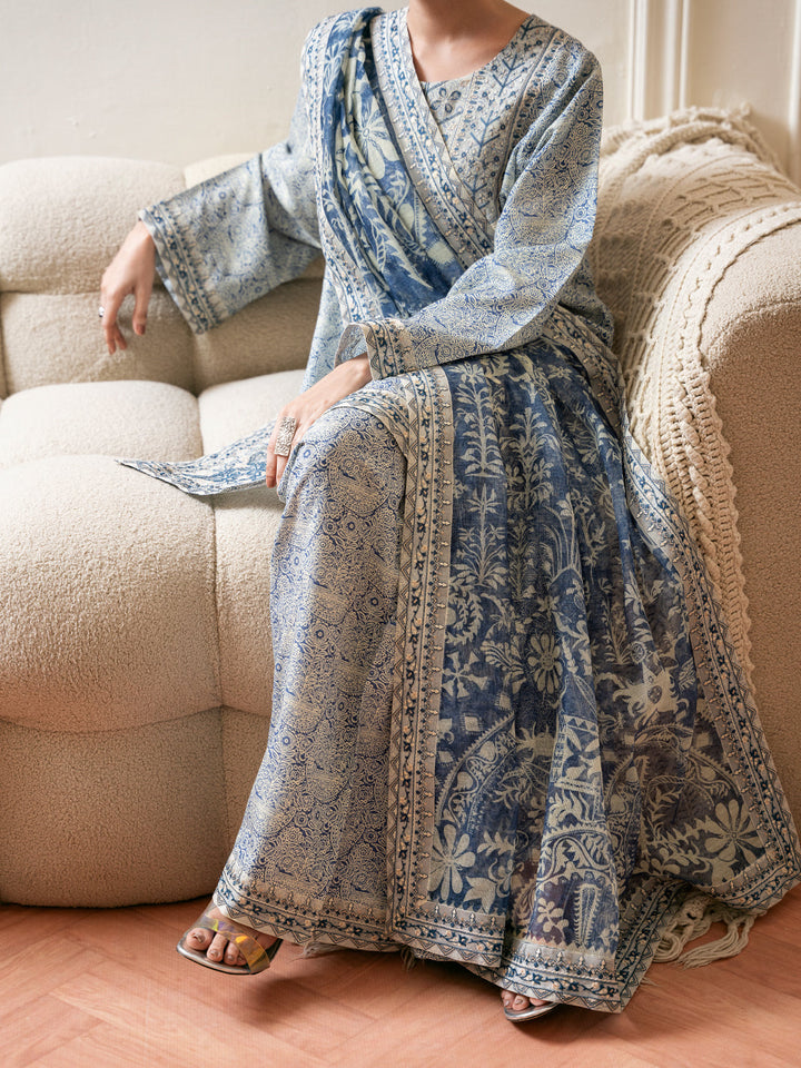 Light Blue Stitched Suit - Almirah