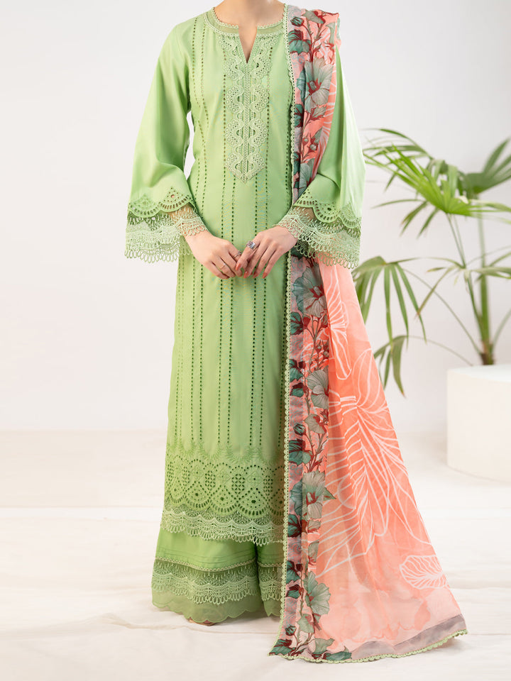 Lawn Light Green Stitched Suit - Almirah