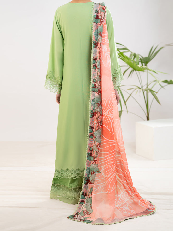 Lawn Light Green Stitched Suit - Almirah