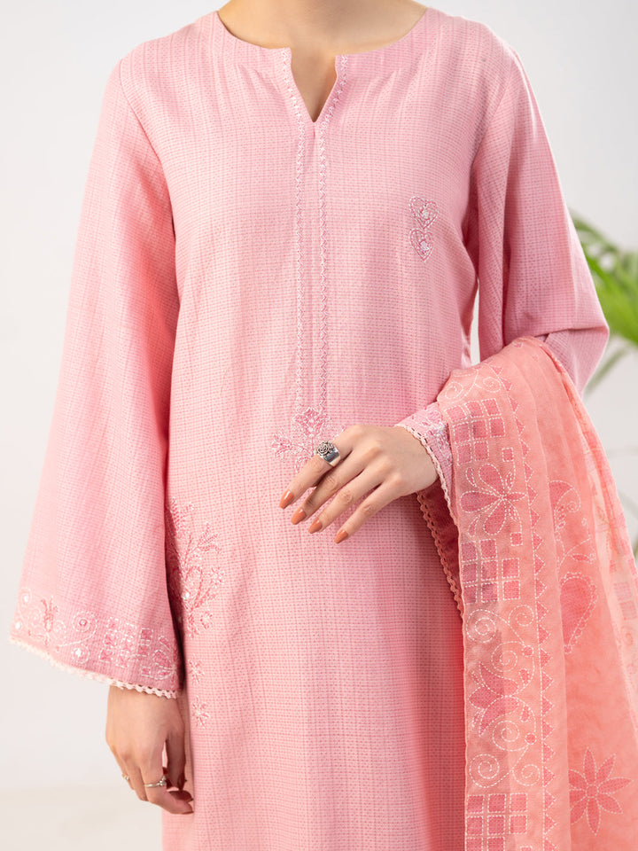Fresh Pink Stitched Suit - Almirah
