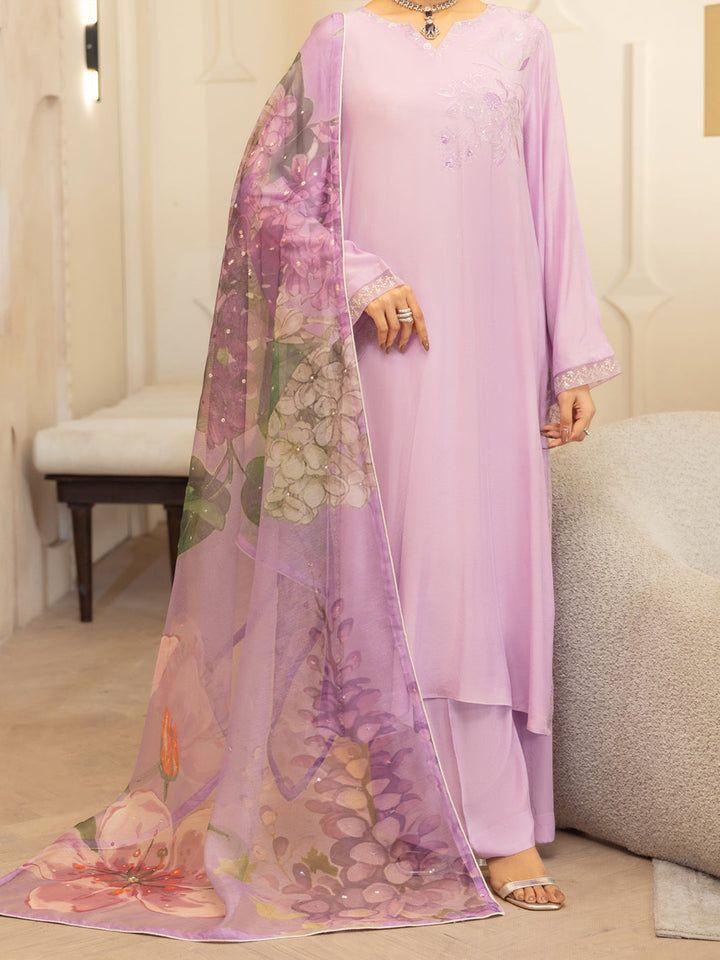 Sheesha Silk Lilac Stitched Suit - Almirah