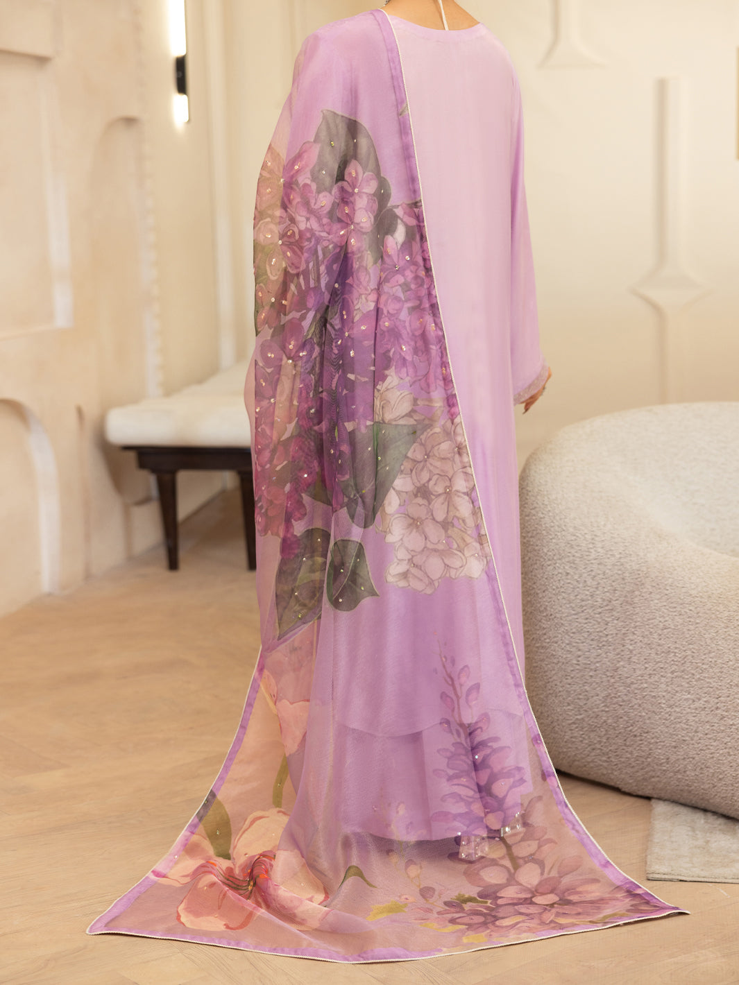 Sheesha Silk Lilac Stitched Suit - Almirah