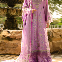 Lawn Purple Unstitched Suit - Almirah