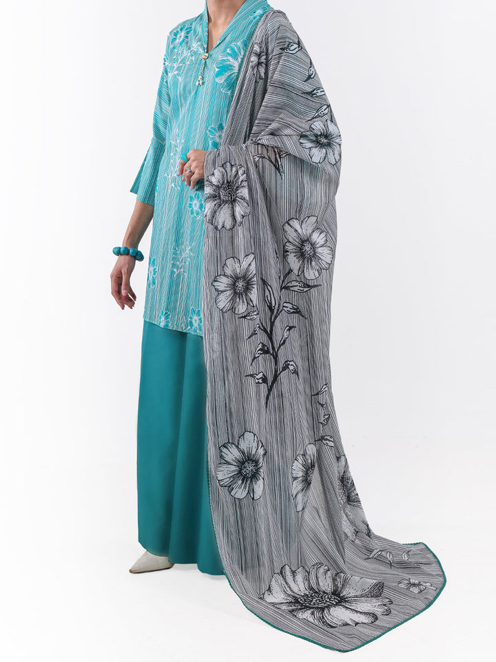 Lawn Sea Green Unstitched Suit - Almirah