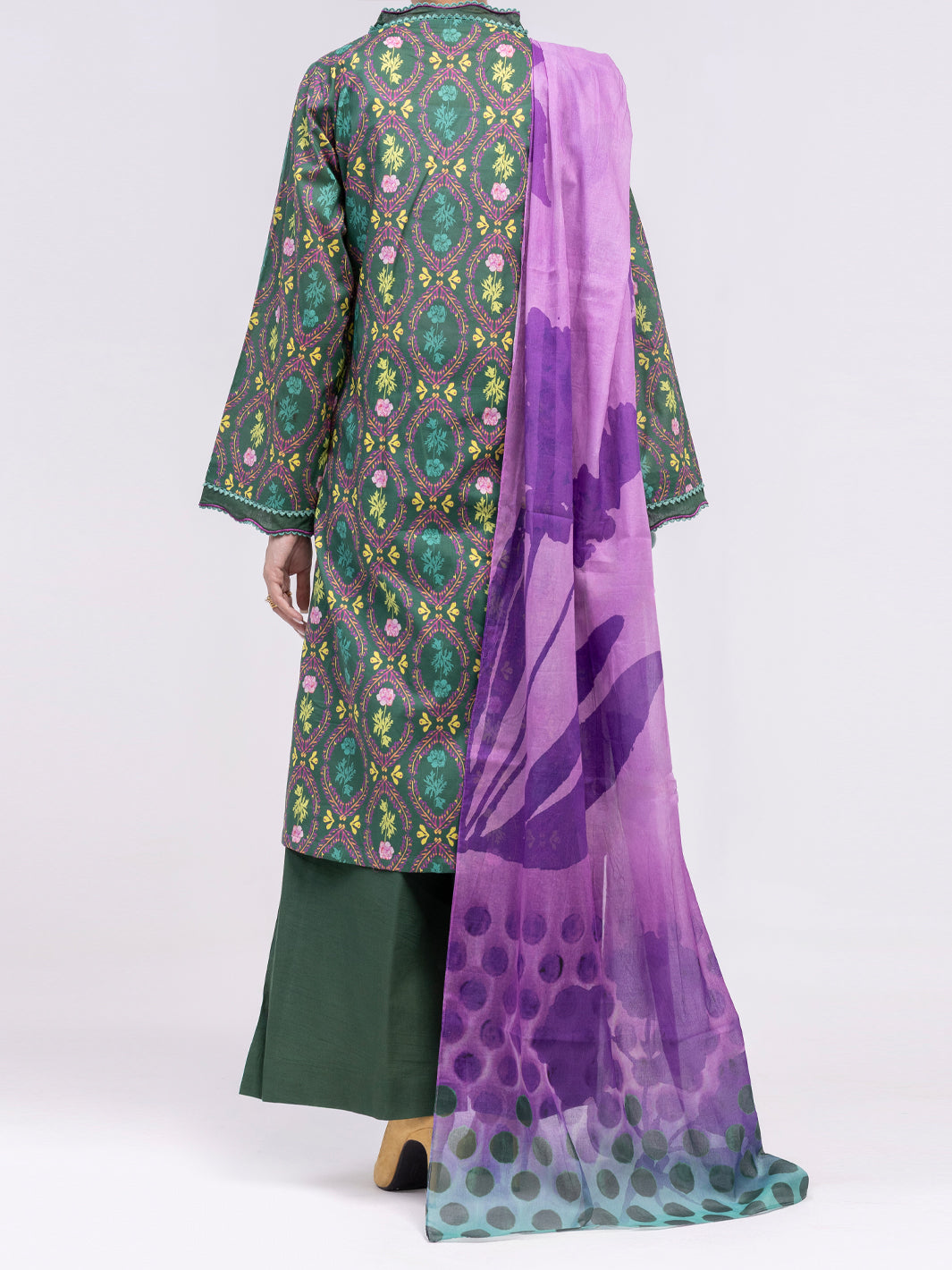 Lawn Teal Unstitched Suit - Almirah