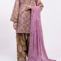 Lawn Pink Unstitched Suit - Almirah