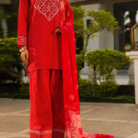 Lawn Fuchsia Unstitched Suit - Almirah