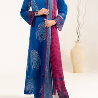 Lawn Blue Unstitched Suit - Almirah