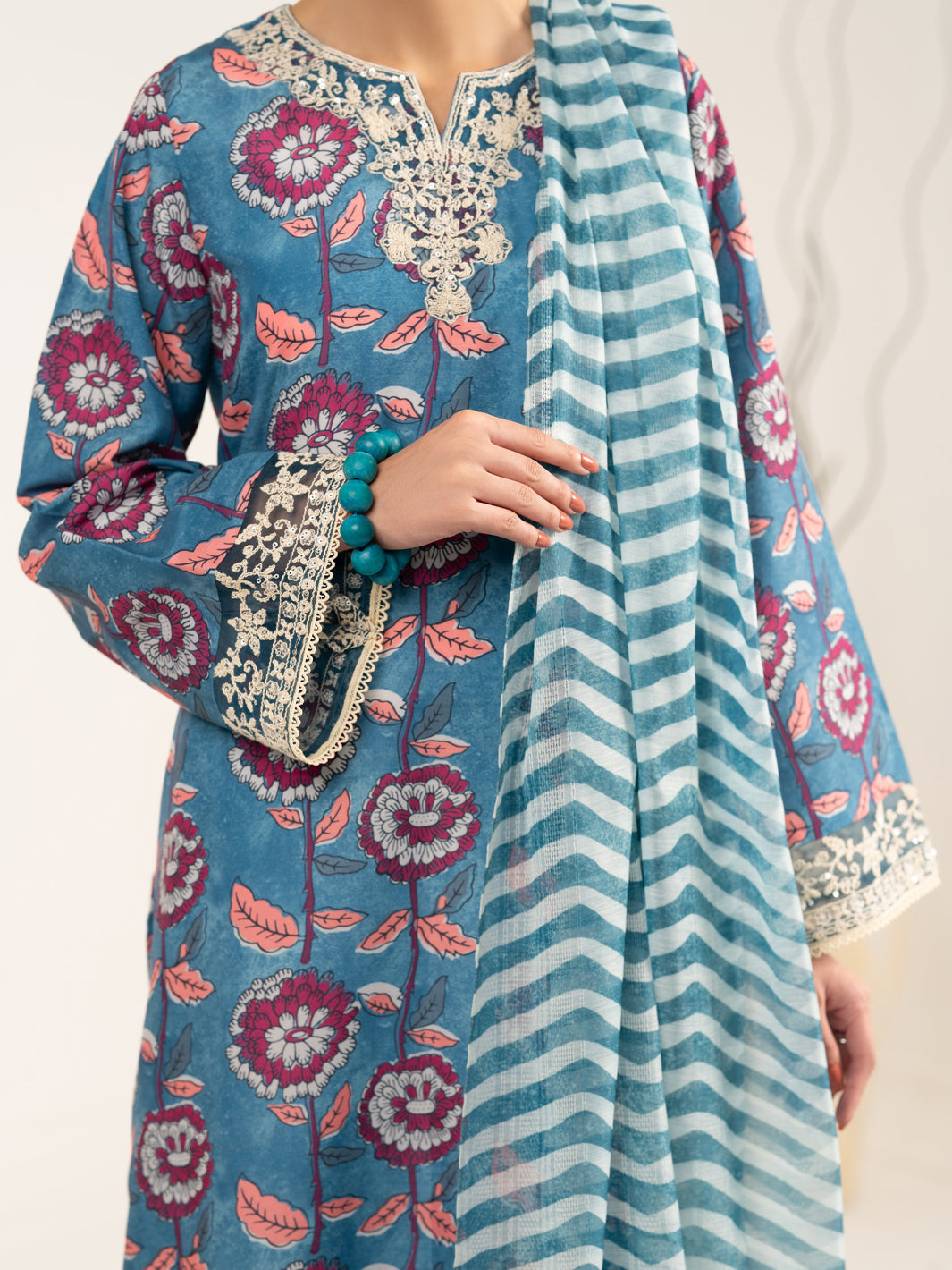 Raw Silk Green Unstitched Suit - Almirah