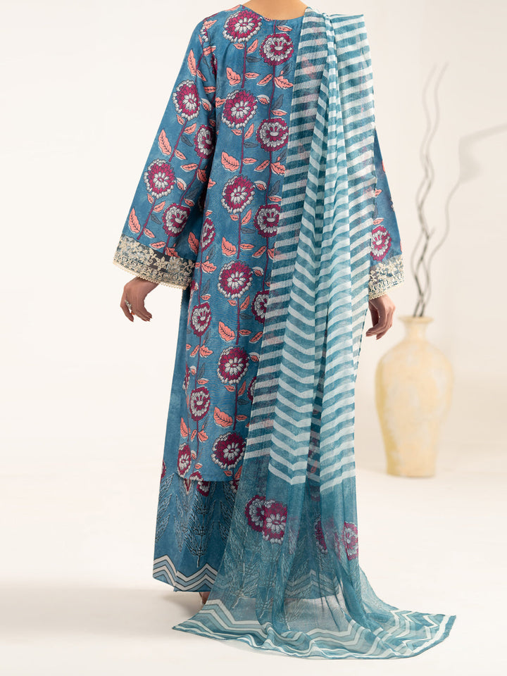 Raw Silk Green Unstitched Suit - Almirah