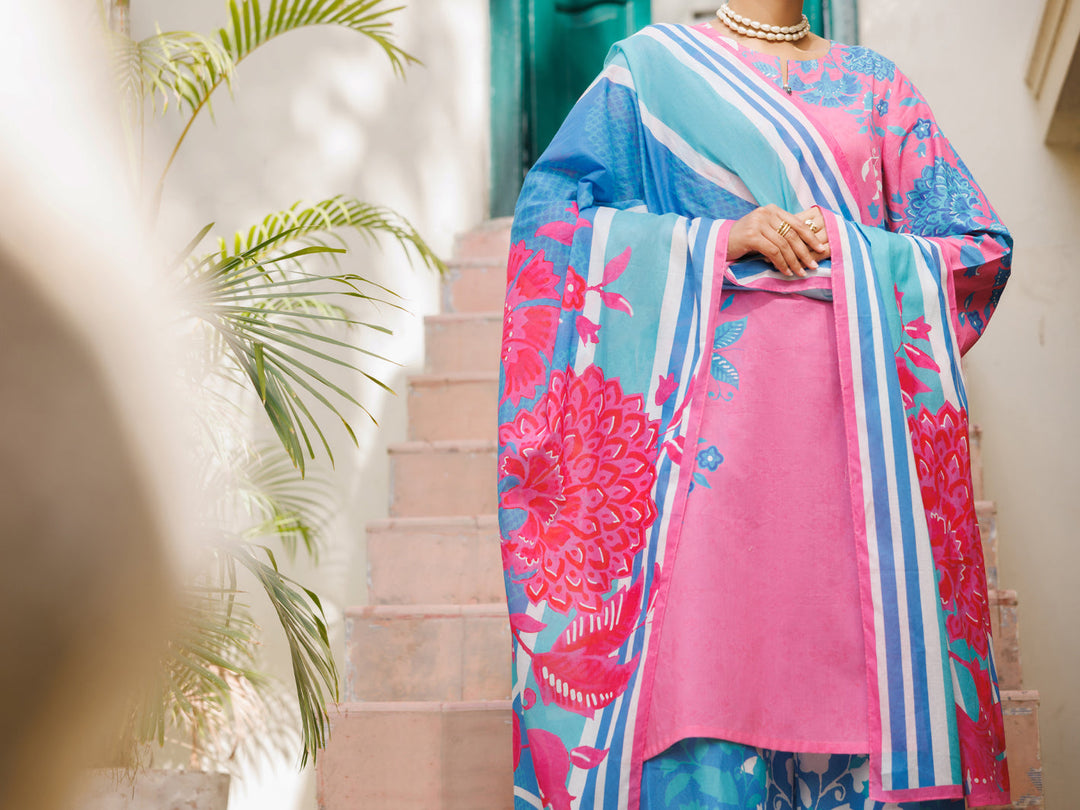 Lawn Pink Stitched Suit - Almirah
