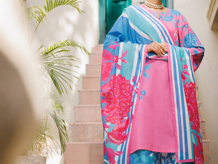 Lawn Pink Stitched Suit - Almirah