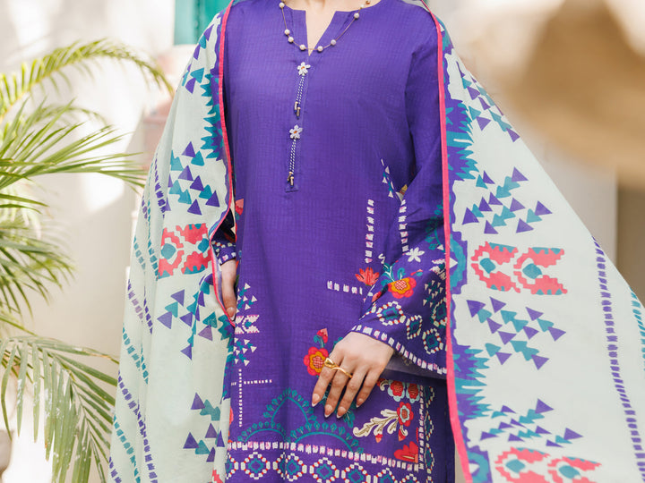 Lawn Purple Stitched Suit - Almirah