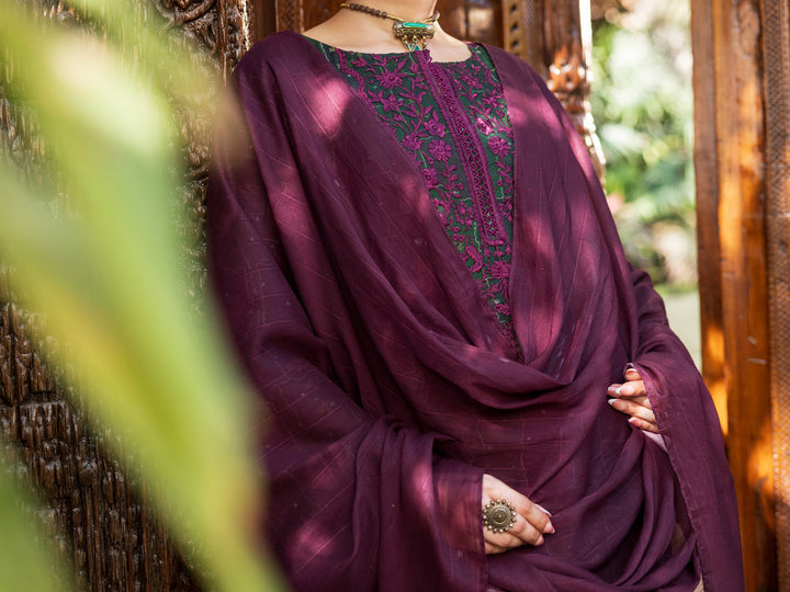 Cotton Dobby Multicolor Stitched Suit - Almirah