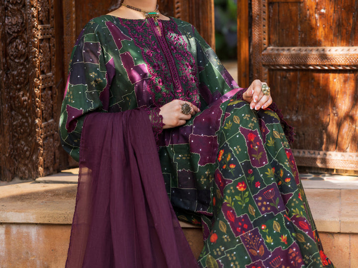 Cotton Dobby Multicolor Stitched Suit - Almirah