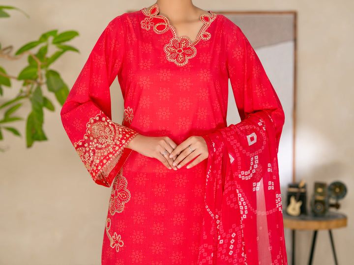 Cotton Pink Stitched Suit - Almirah