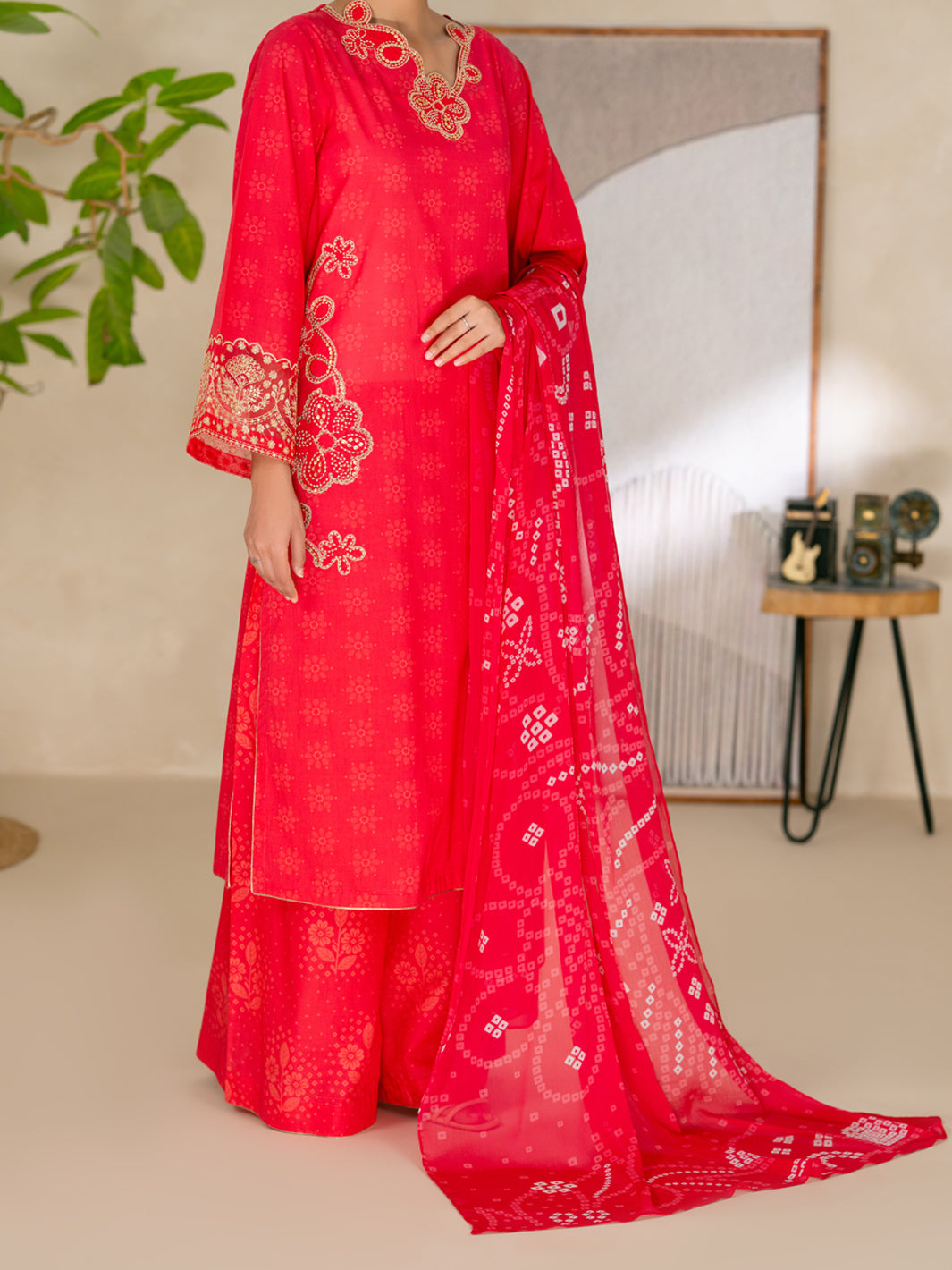Cotton Pink Stitched Suit - Almirah