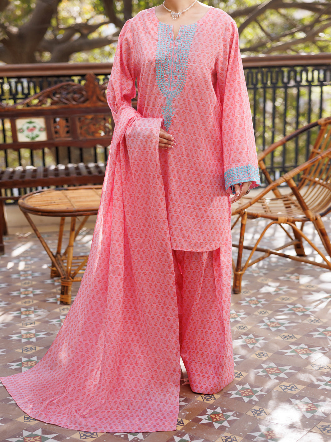 Lawn Pink Stitched Suit - Almirah