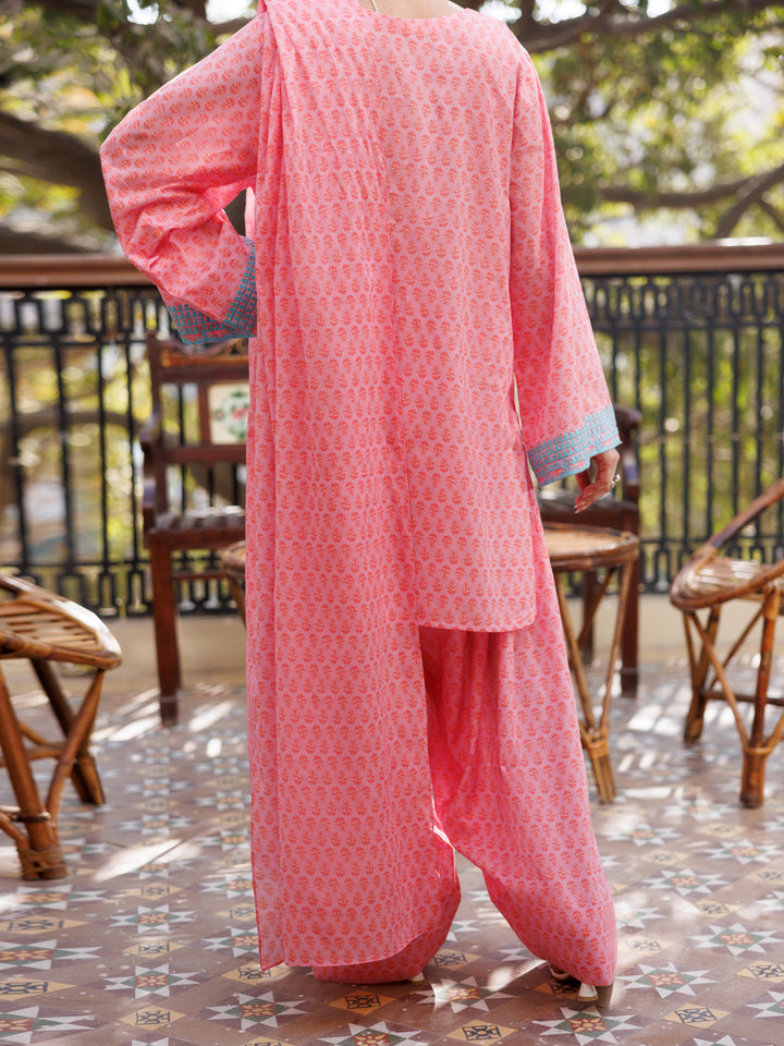 Lawn Pink Stitched Suit - Almirah