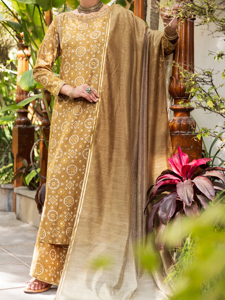 Lawn Brass Stitched Suit - Almirah
