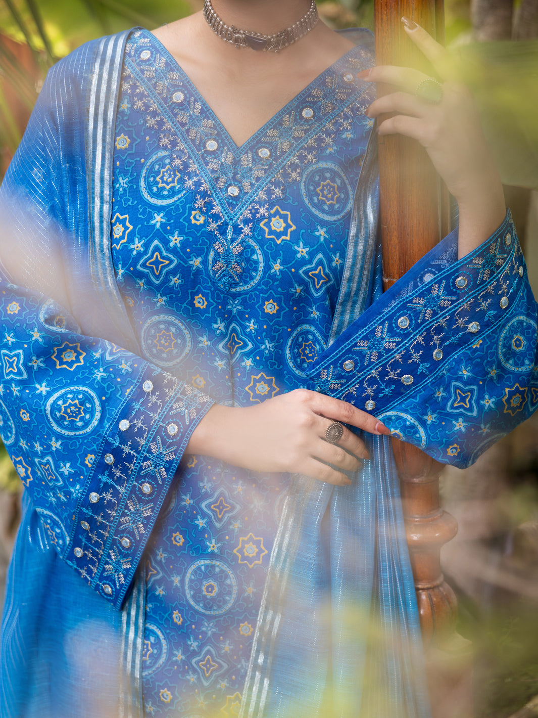 Lawn Blue Stitched Suit - Almirah