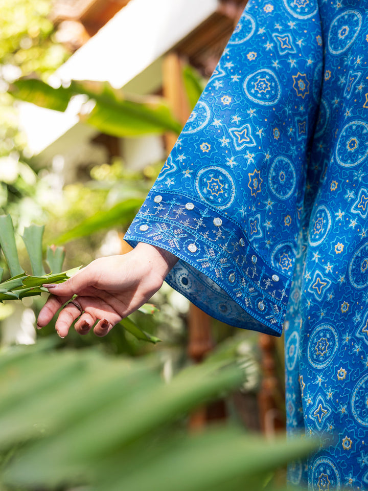 Lawn Blue Stitched Suit - Almirah