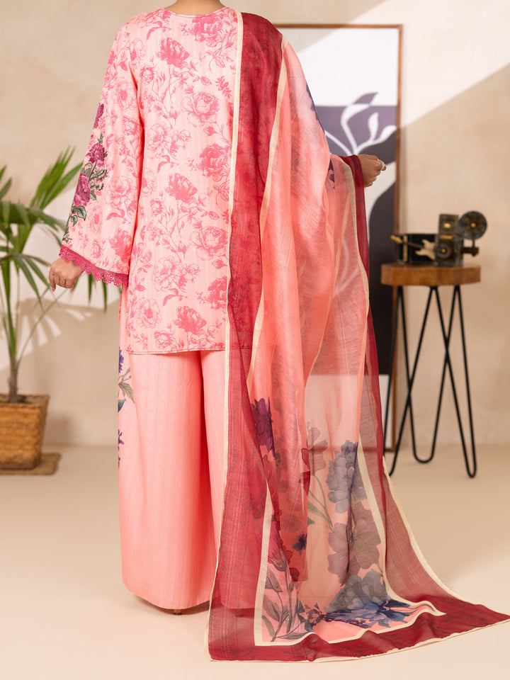 Swiss Jacquard Pink Stitched Suit - Almirah