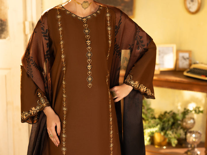 Cotton Brown Stitched Suit - Almirah