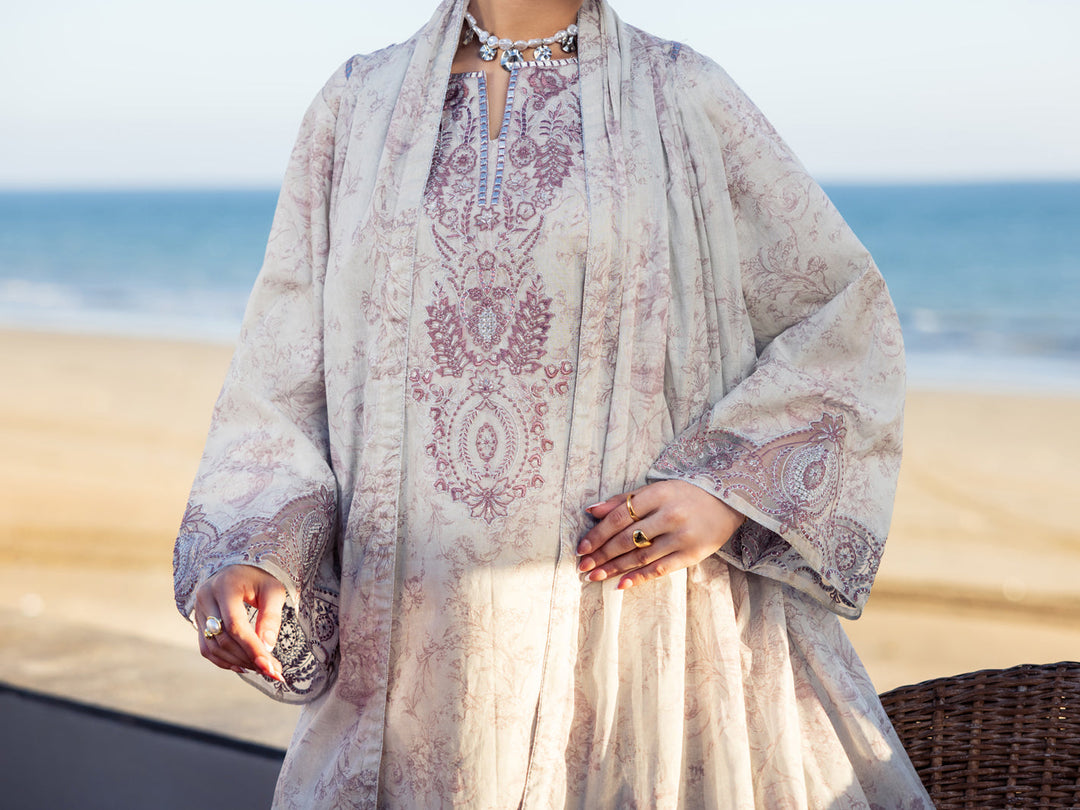 Cotton Grey Stitched Suit - Almirah
