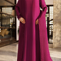 Silk Purple Stitched Suit - Almirah