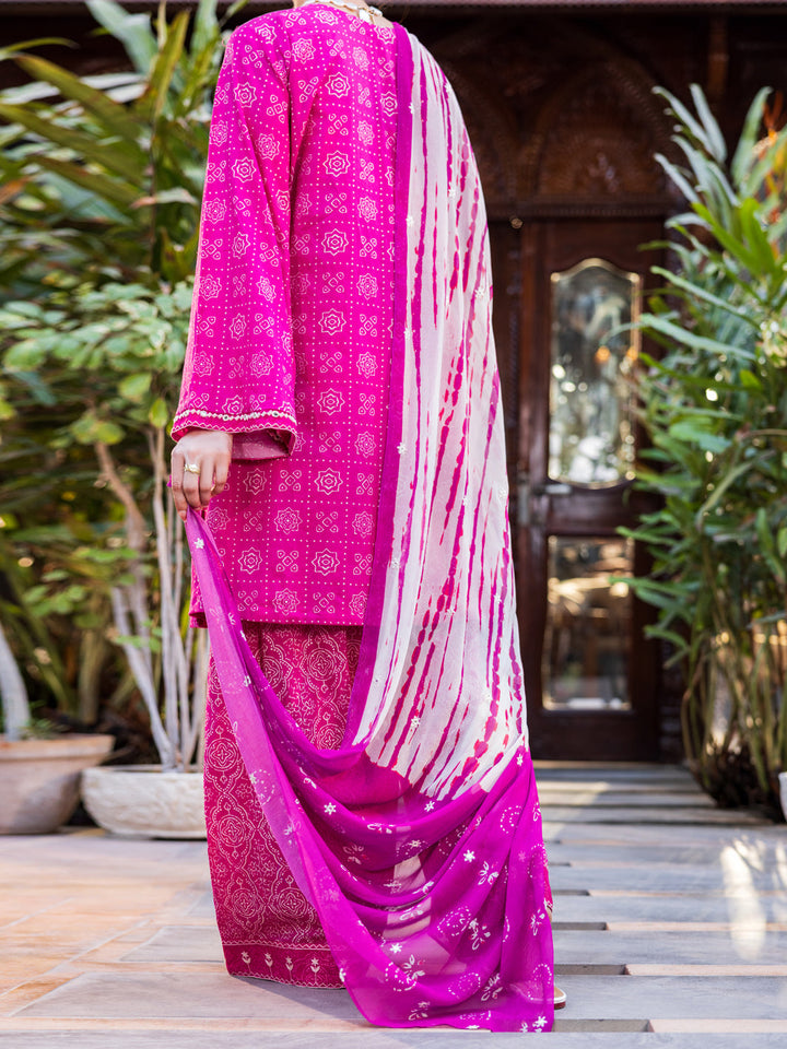 Cotton Pink Stitched Suit - Almirah