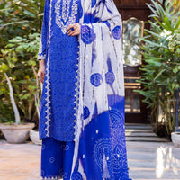 Cotton Blue Stitched Suit - Almirah