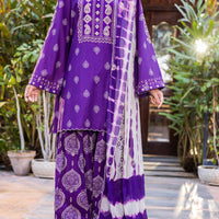 Cotton Purple Stitched Suit - Almirah
