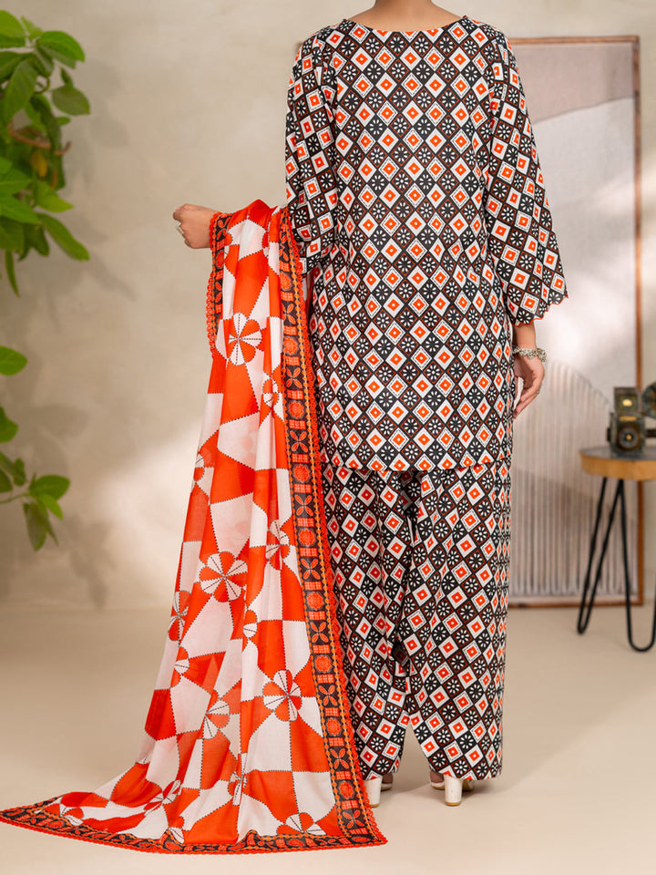 Cotton Black Unstitched Suit - Almirah