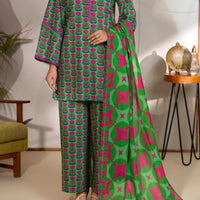 Cotton Green Unstitched Suit - Almirah