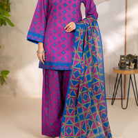 Cotton Purple Unstitched Suit - Almirah