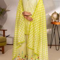 Cotton Yellow Unstitched Suit - Almirah
