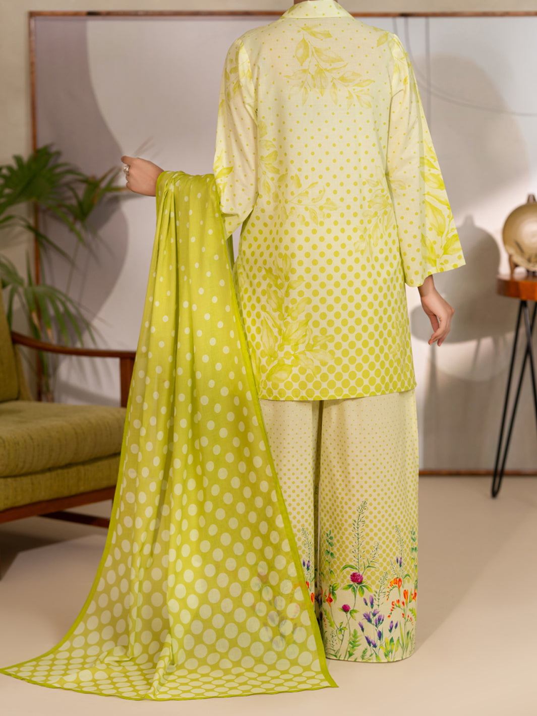 Cotton Yellow Unstitched Suit - Almirah