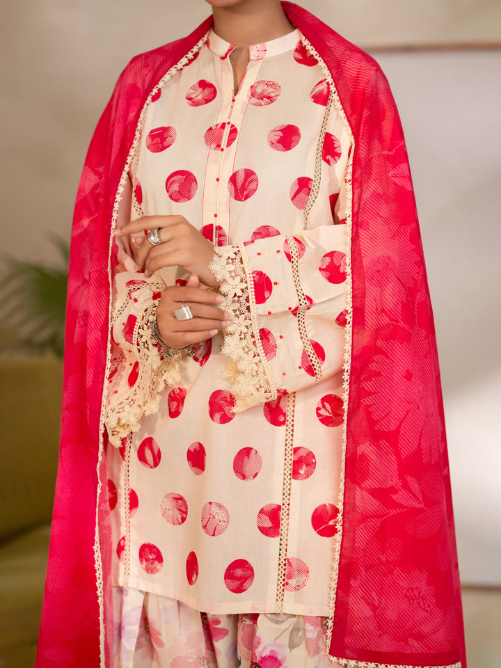Cotton Pink Unstitched Suit - Almirah