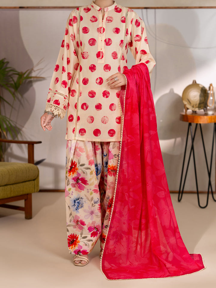 Cotton Pink Unstitched Suit - Almirah
