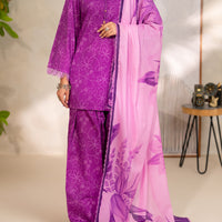 Cotton Purple Unstitched Suit - Almirah