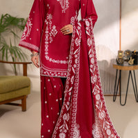 Cotton Maroon Unstitched Suit - Almirah