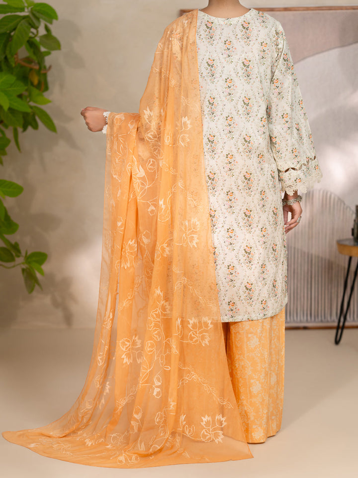 Cotton Dobby Off White Unstitched Suit - Almirah