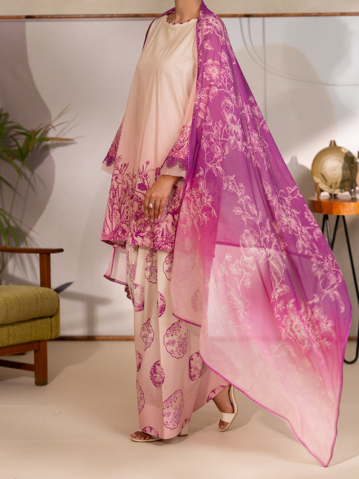 Cotton Pink Unstitched Suit - Almirah