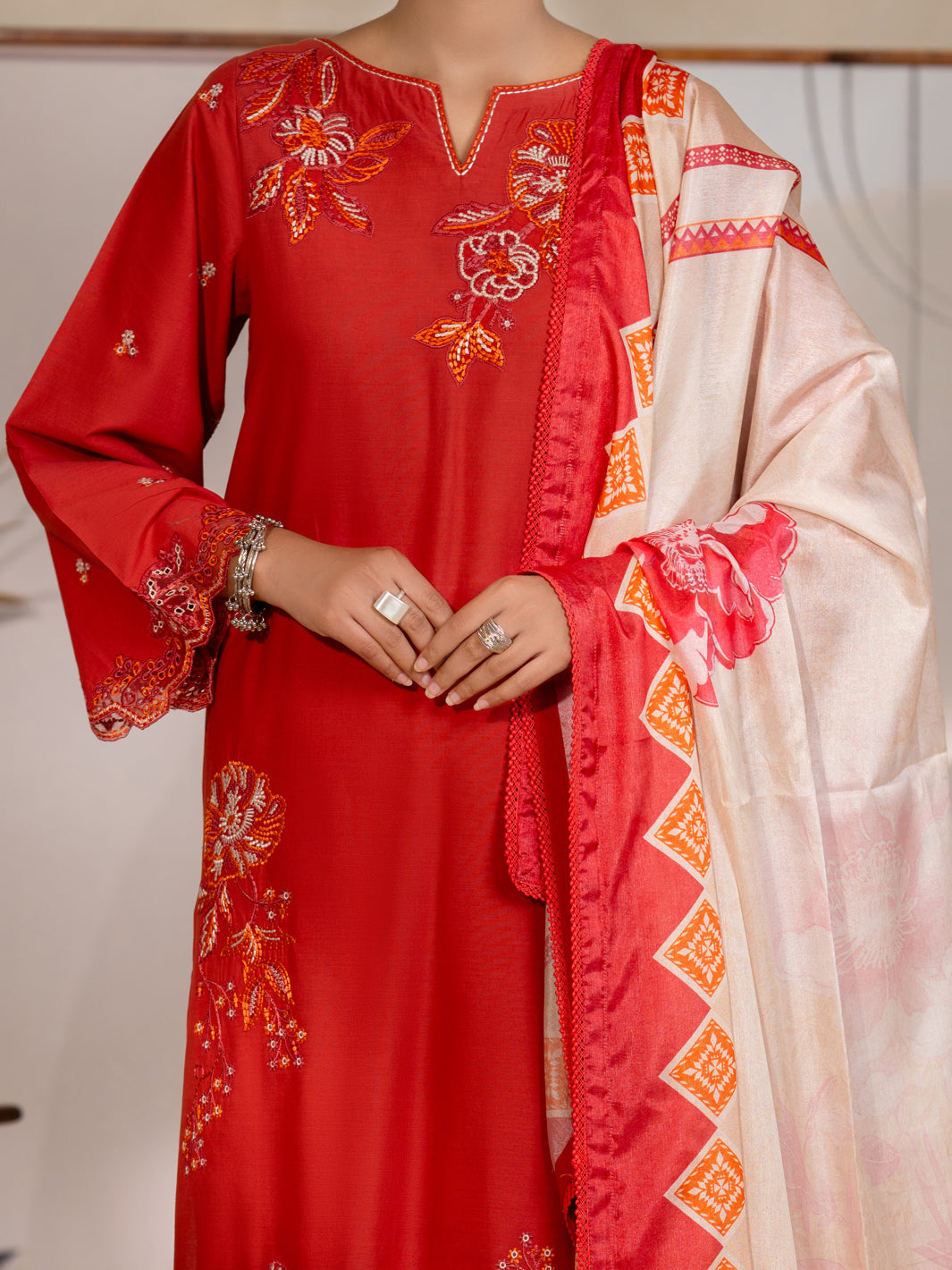 Dyed Lawn Pink Unstitched Suit - Almirah
