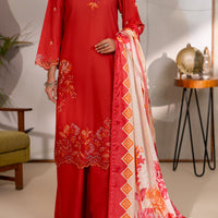 Dyed Lawn Pink Unstitched Suit - Almirah