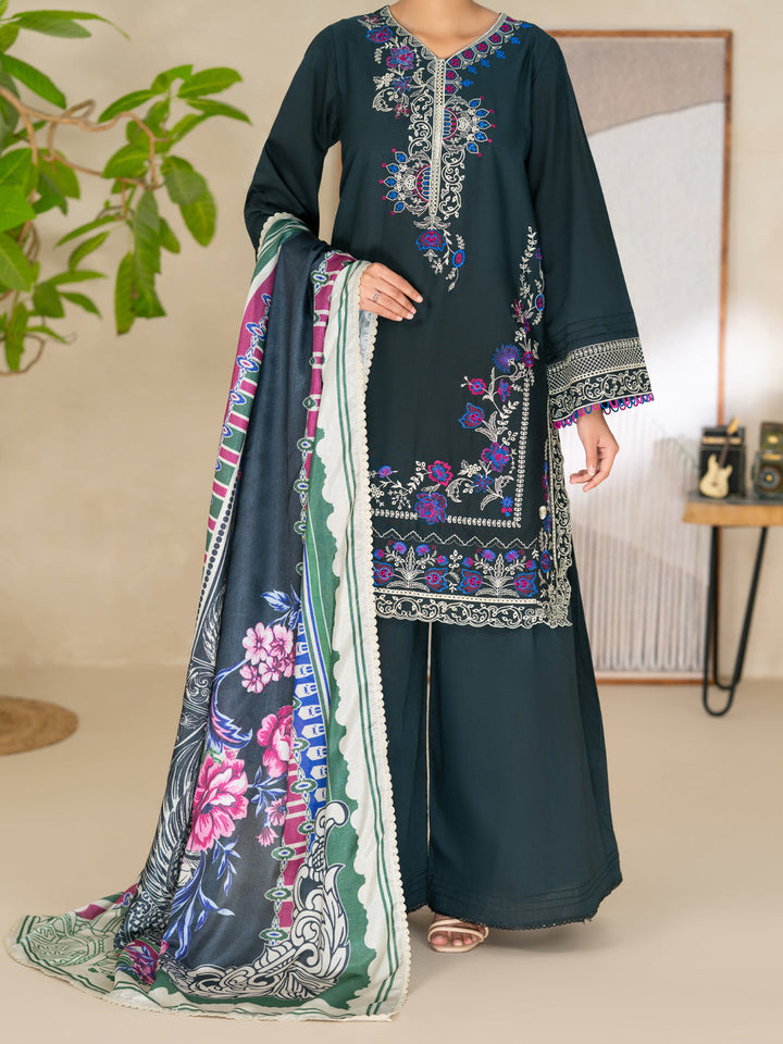 Dyed Lawn Black Unstitched Suit - Almirah
